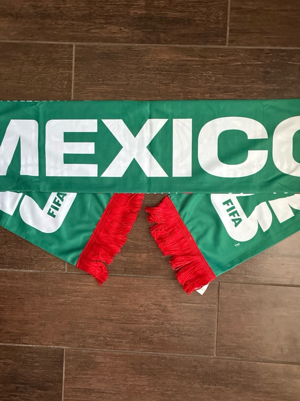 FIFA World Cup 2026 Official Licensed Mexico Scarf with Red Accents.